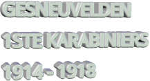 GESNEUVELDEN  1STE KARABINIERS 1914 - 1918